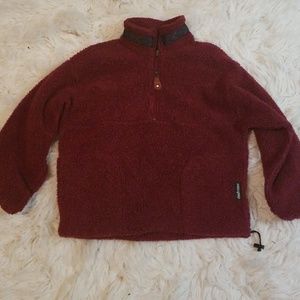 Maroon Sherpa Fleece Jacket